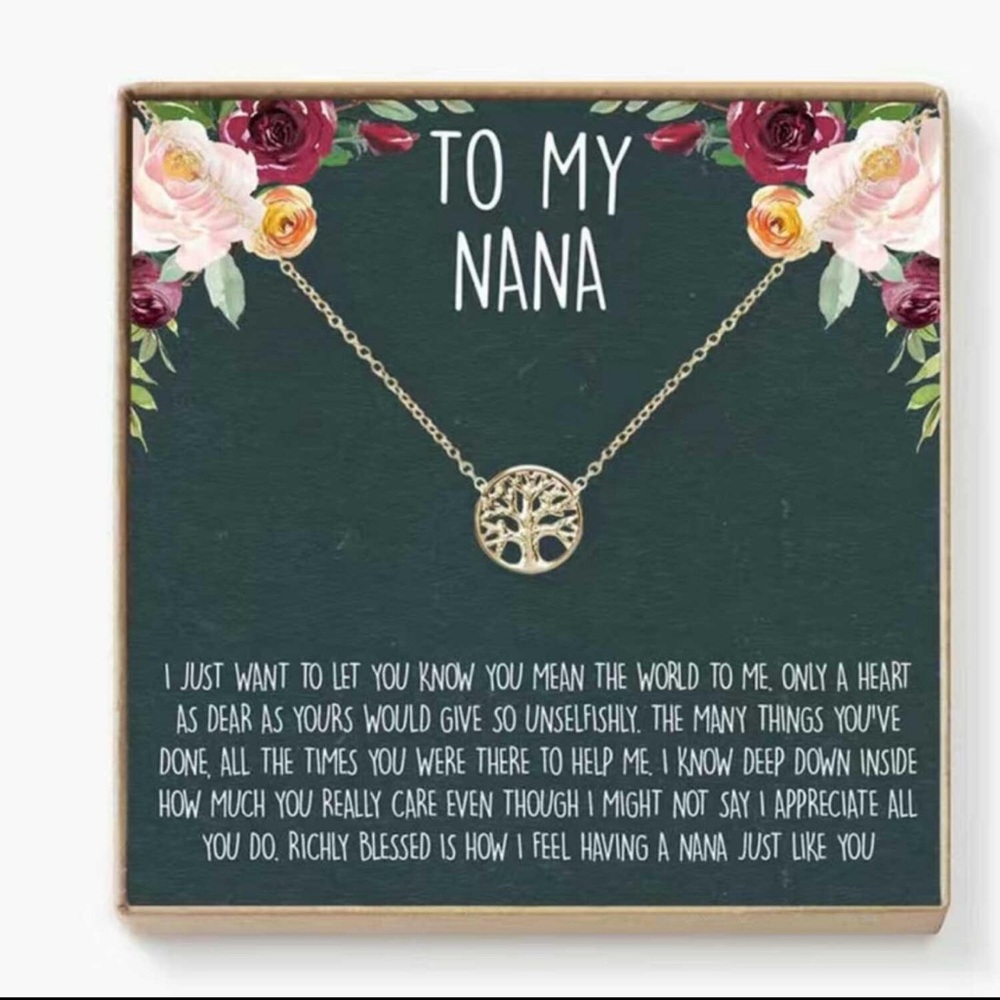 NWT‎ “To My NANA” Alloy Gold Necklace with card
